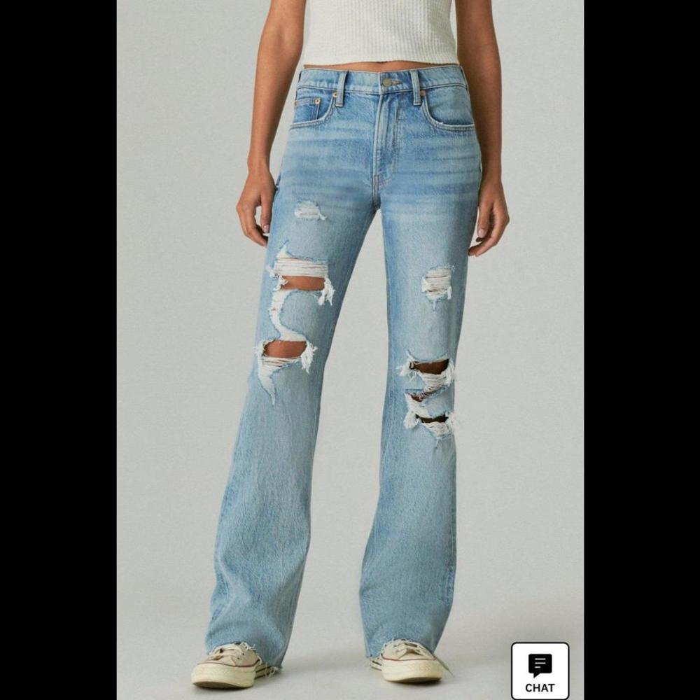 Lucky brand mid rise flare boyfriend jeans SIZE 25 R